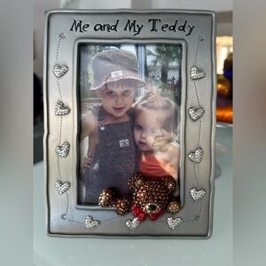 Swarovski crystal teddy bear, baby picture shower gift new mommy nursery